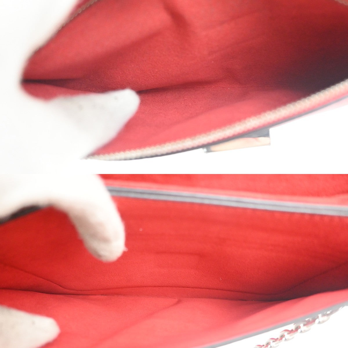 Louis Vuitton Very Messenger Monogram Leather Red Leather Shoulder Bag