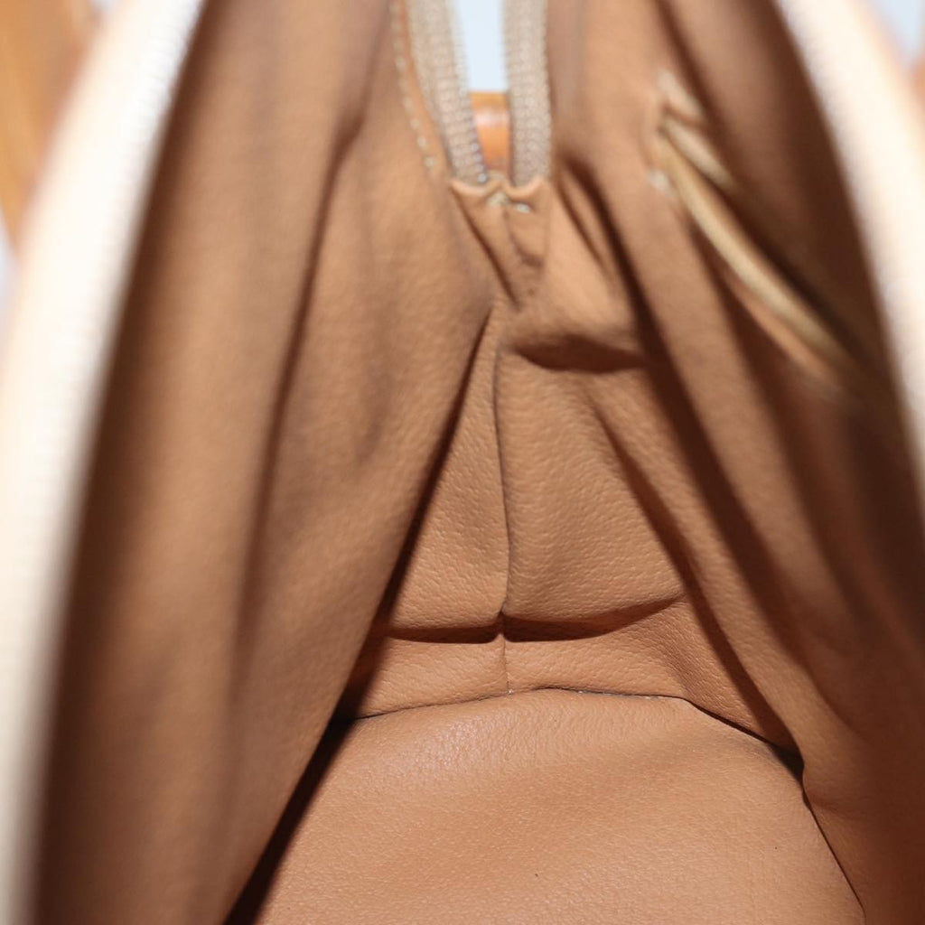 Celine Vintage Macadam Handbag Canvas And Leather Brown Canvas Handbag