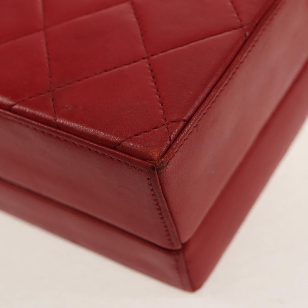 Chanel Matelasse Chain Shoulder Bag Leather Red Leather Shoulder Bag Bag