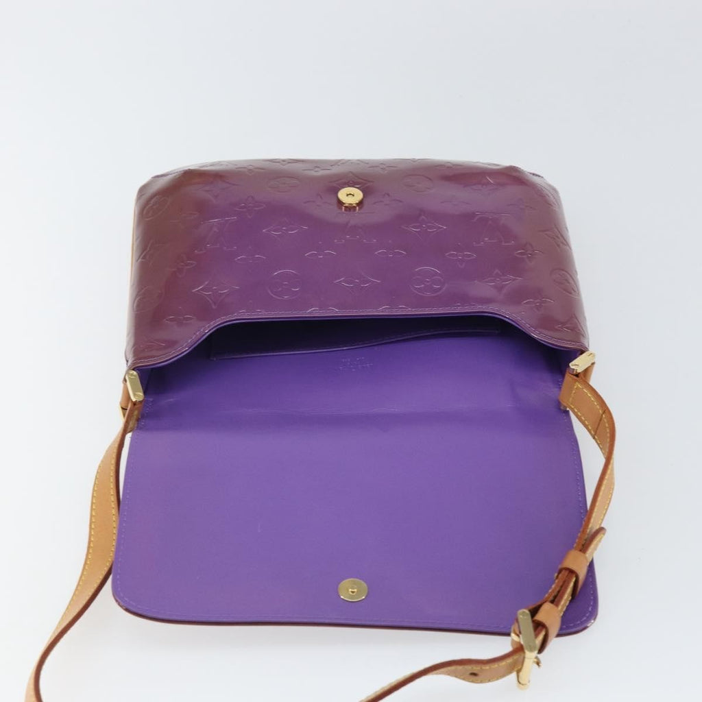 Louis Vuitton Thompson Street Handbag Monogram Vernis Purple Patent_Leather Shoulder Bag