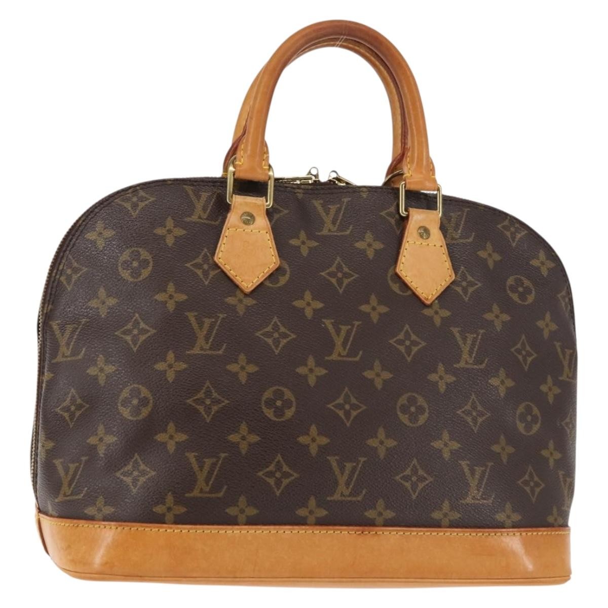 Louis Vuitton Alma Handbag Monogram Canvas Brown Canvas Handbag