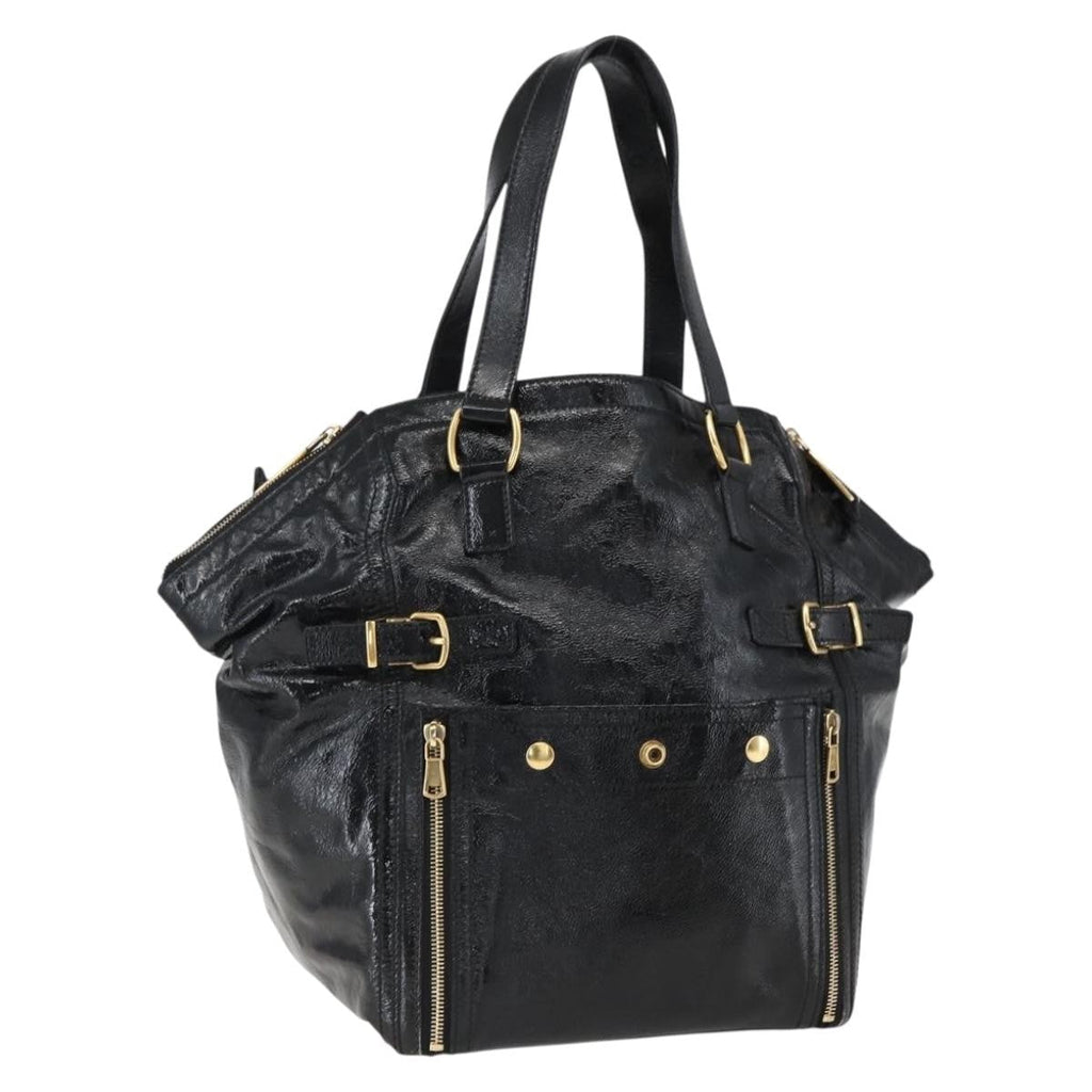 Saint Laurent Downtown Handbag Patent Black Patent_Leather Tote Bag Bag (Pre-Owned)