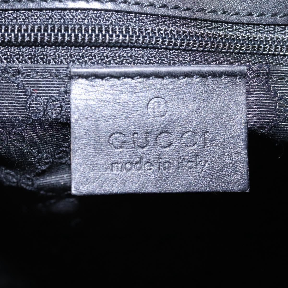 Gucci Sherry Line Shoulder Bag Canvas Black Canvas Shoulder Bag Bag (Pre-Owned)
