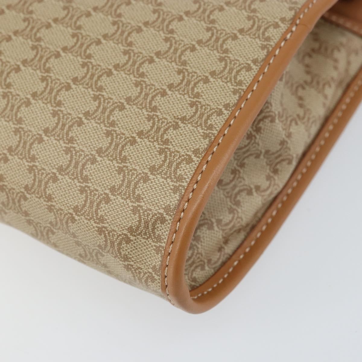 Celine Macadam Pochette Classic Beige Canvas Clutche & Pouche Bag