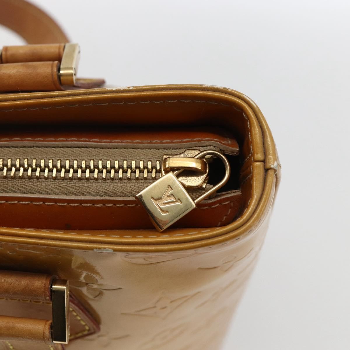 Louis Vuitton Houston Handbag Monogram Vernis Beige Patent_Leather Tote Bag