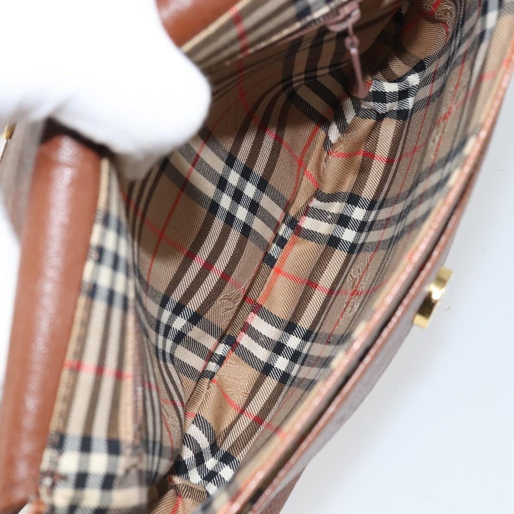 Burberry Vintage Shoulder Bag Leather Brown Leather Shoulder Bag