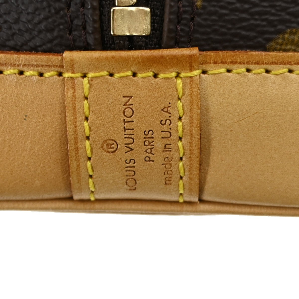 Louis Vuitton Alma Handbag Monogram Canvas Brown Canvas Handbag