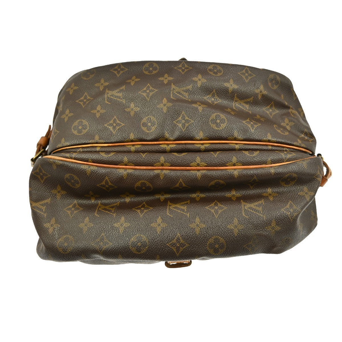 Louis Vuitton Saumur Handbag Monogram Canvas Brown Canvas Shoulder Bag