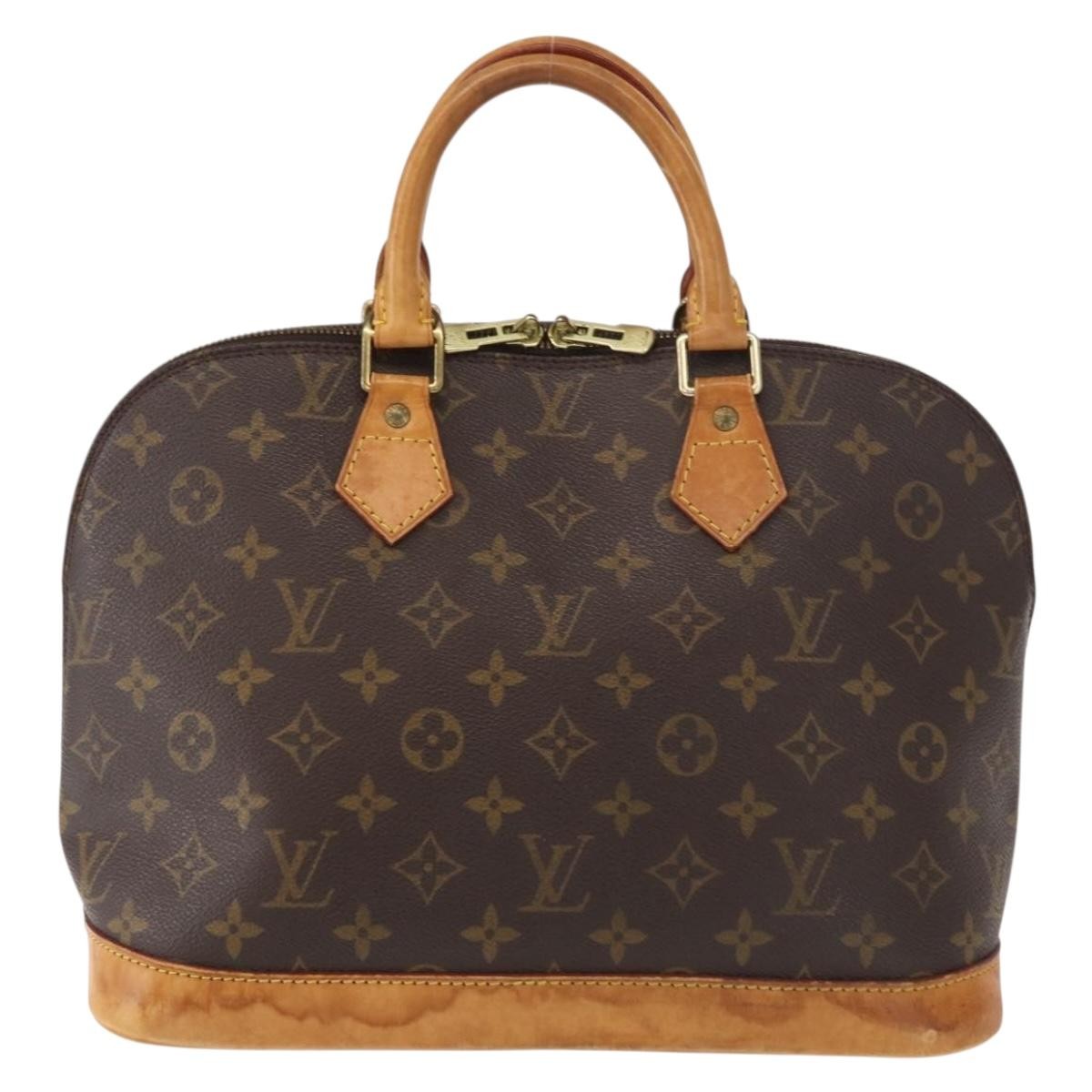 Louis Vuitton Alma Handbag Monogram Canvas Brown Canvas Handbag