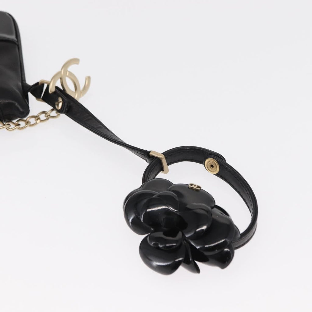 Chanel Camellia Clutch Bag Leather Black Leather Clutche & Pouche Bag