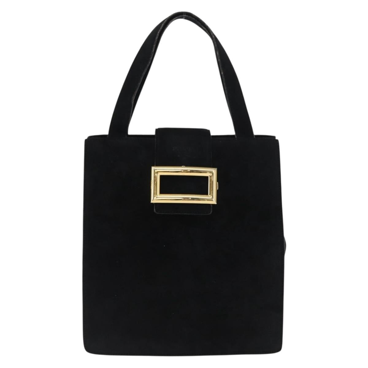 Prada Vintage Handbag Suede Black Suede Handbag