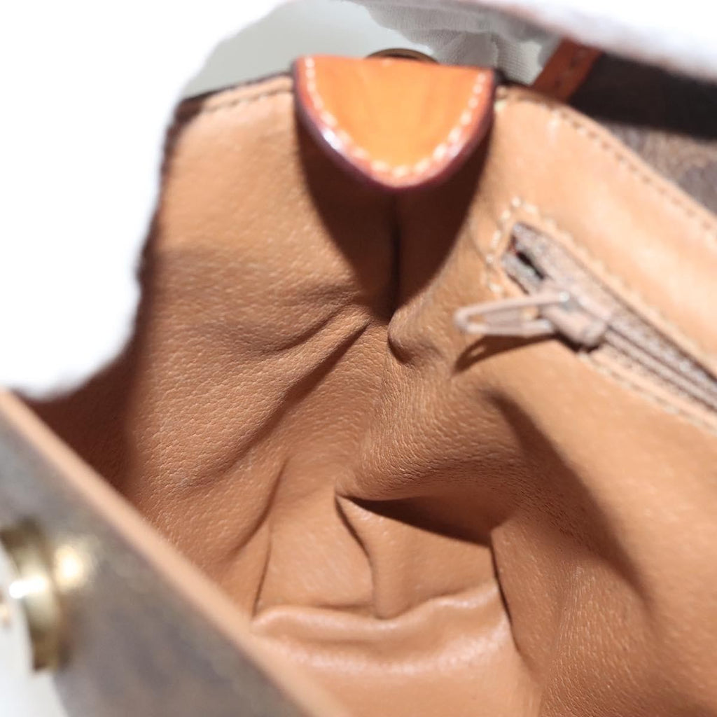 Celine Triomphe Vintage Handbag Macadam Canvas Brown Canvas Bag