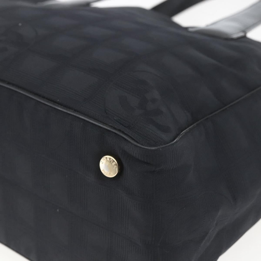 Chanel Travel Line Tote Nylon Black Nylon Tote Bag Bag
