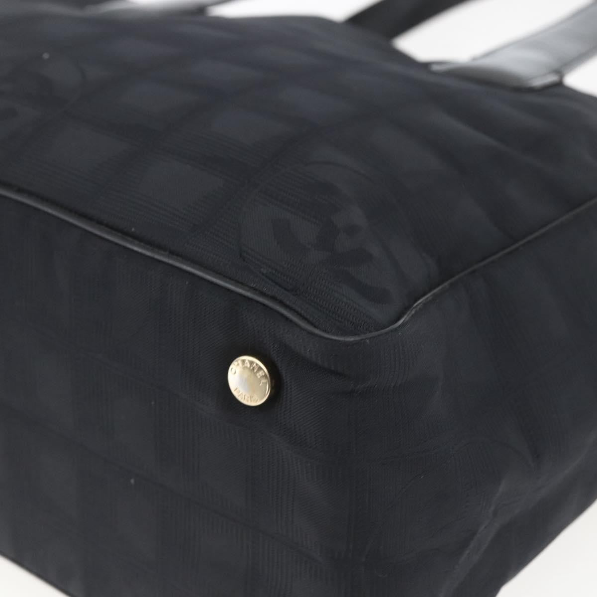 Chanel Travel Line Tote Nylon Black Nylon Tote Bag Bag