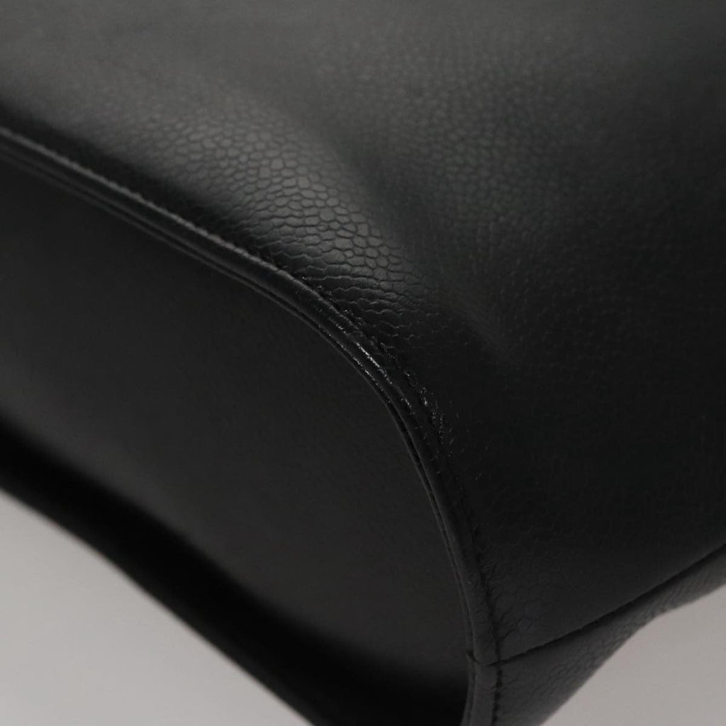 Chanel Vintage Tote Leather Black Leather Tote Bag Bag