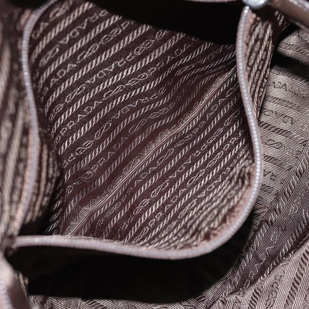 Prada Bowling Shoulder Bag Tessuto Khaki Nylon Handbag