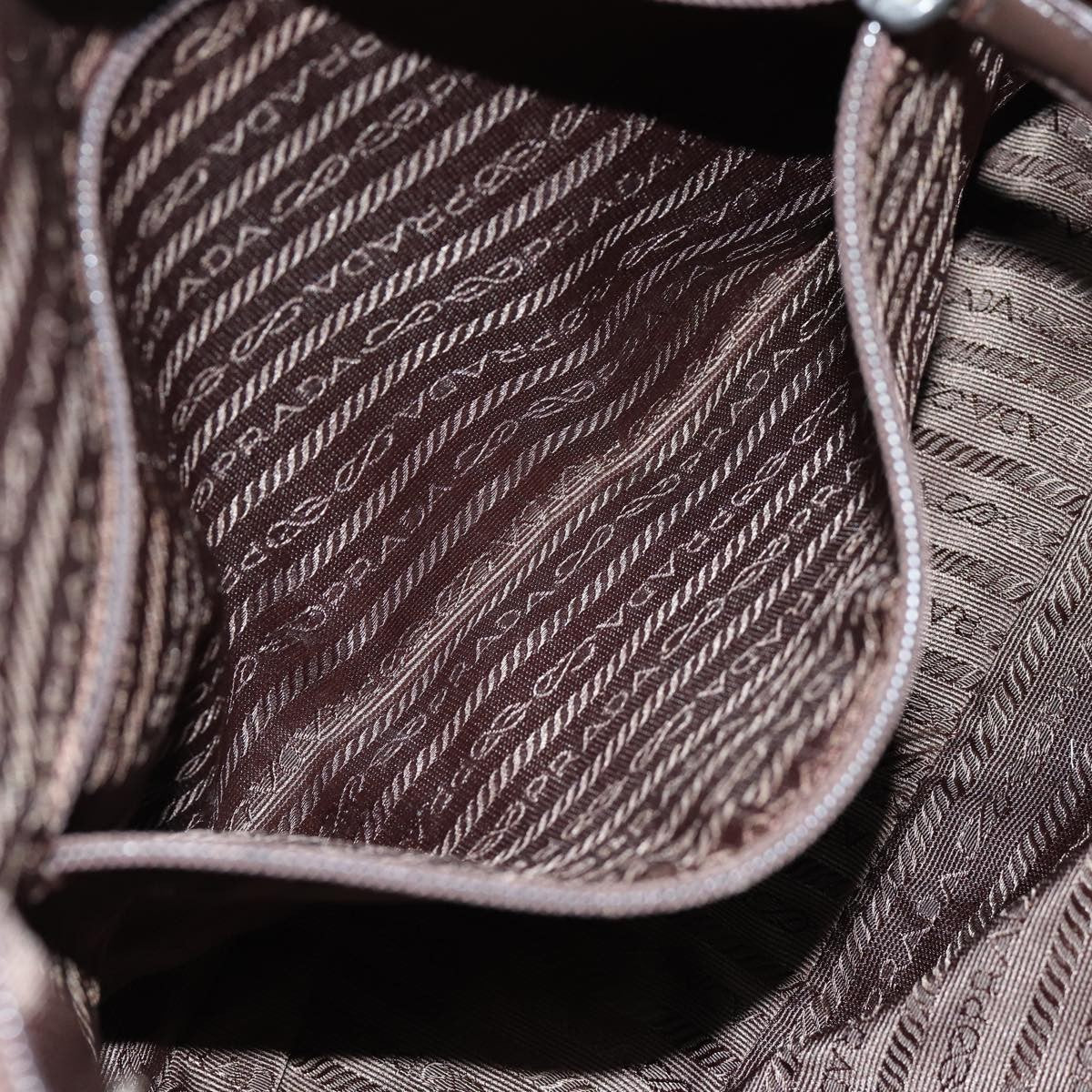Prada Bowling Shoulder Bag Tessuto Khaki Nylon Handbag