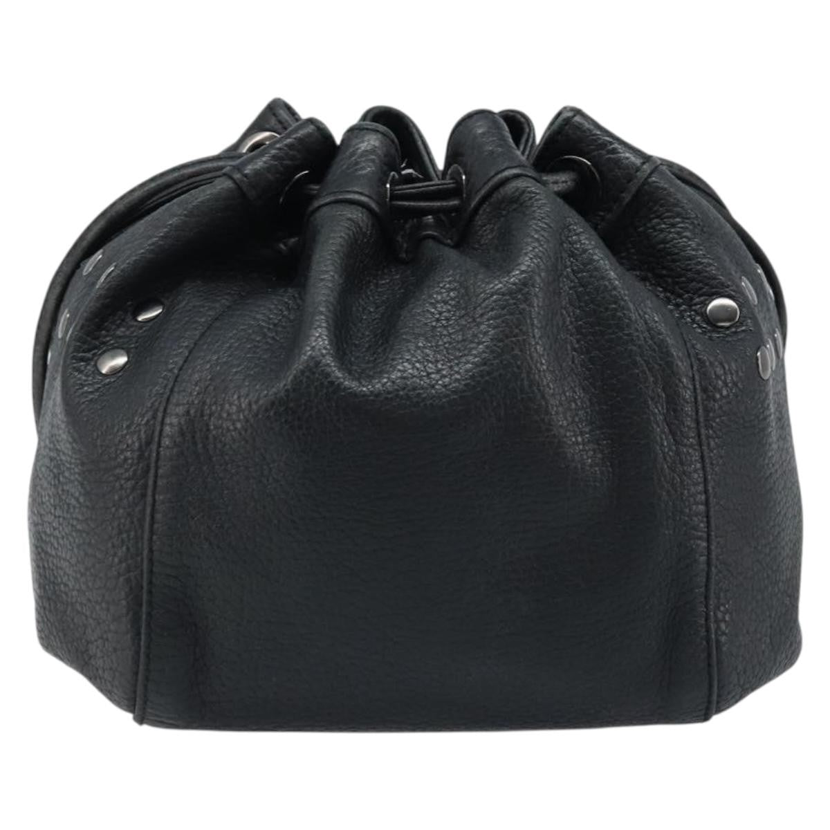 Burberry Blue Label Shoulder Bag Leather Black Leather Shoulder Bag