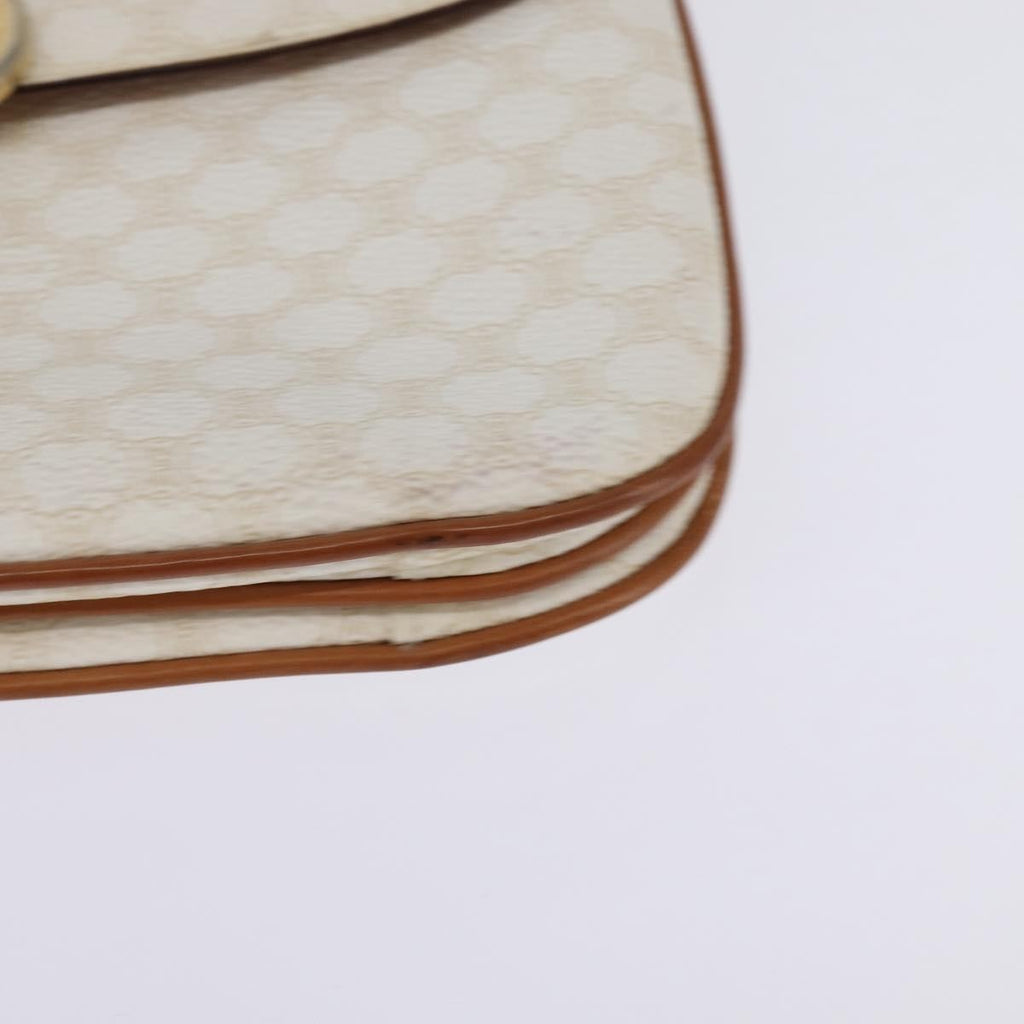 Celine Macadam Shoulder Bag Pvc Leather White Canvas Bag