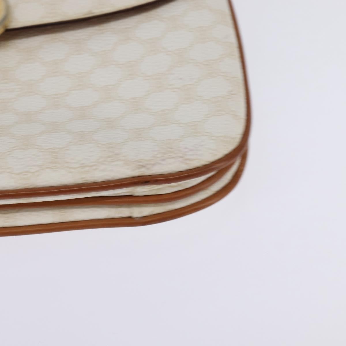 Celine Macadam Shoulder Bag Pvc Leather White Canvas Bag