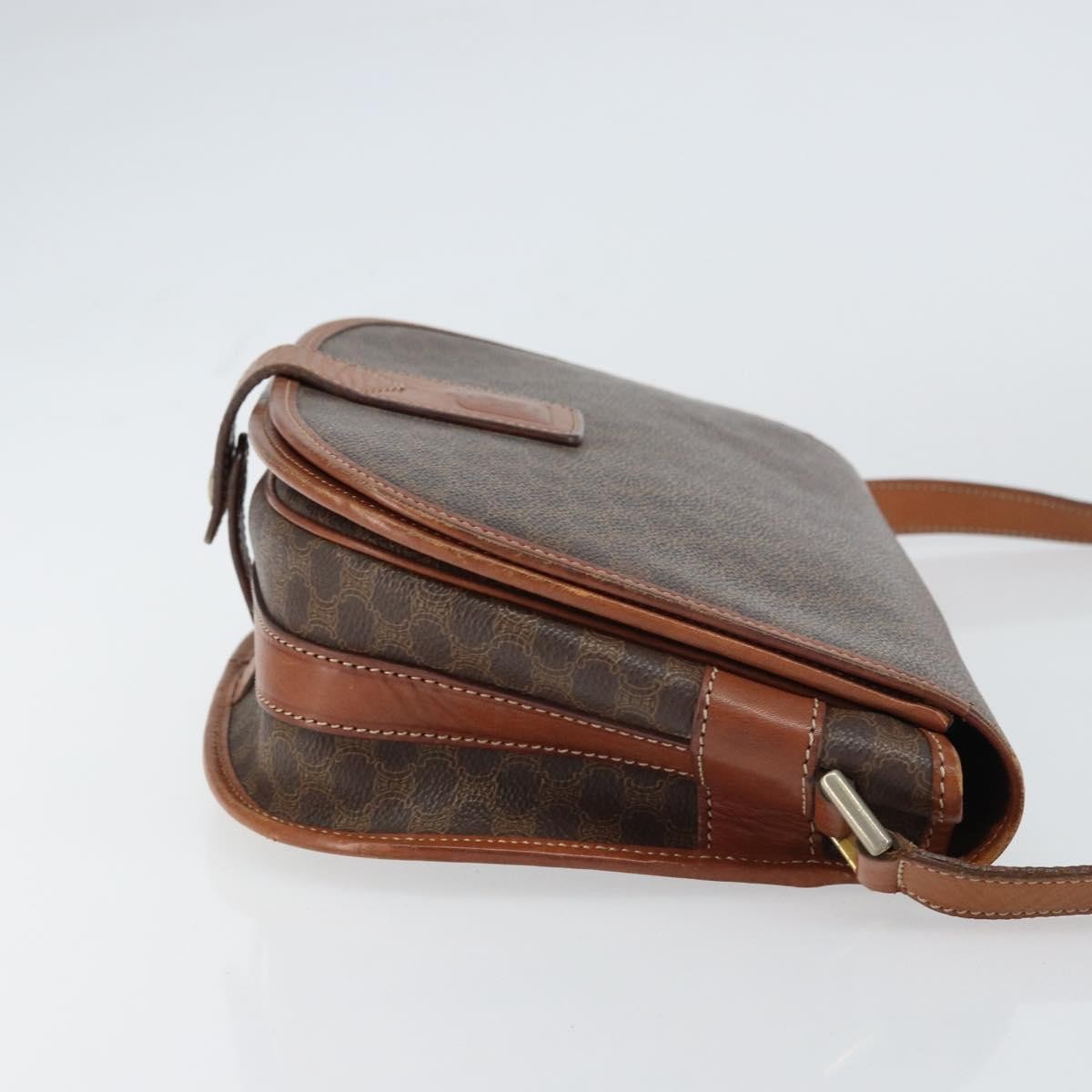 Celine Macadam Shoulder Bag Pvc Leather Brown Pvc Shoulder Bag Bag