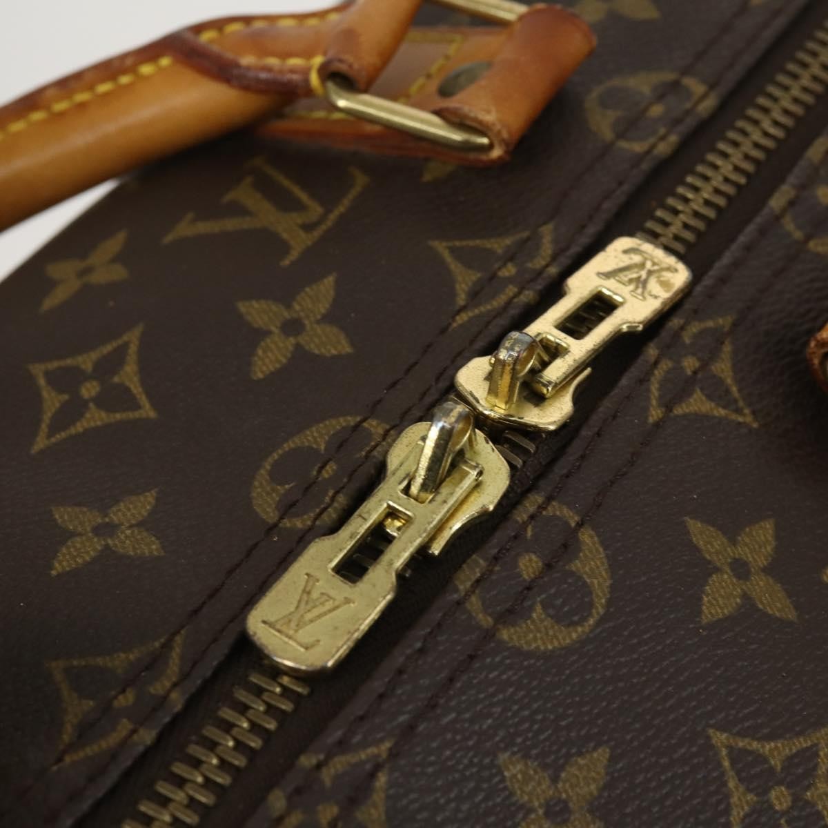 Louis Vuitton Keepall Bag Monogram Canvas Brown Canvas Travel Bag