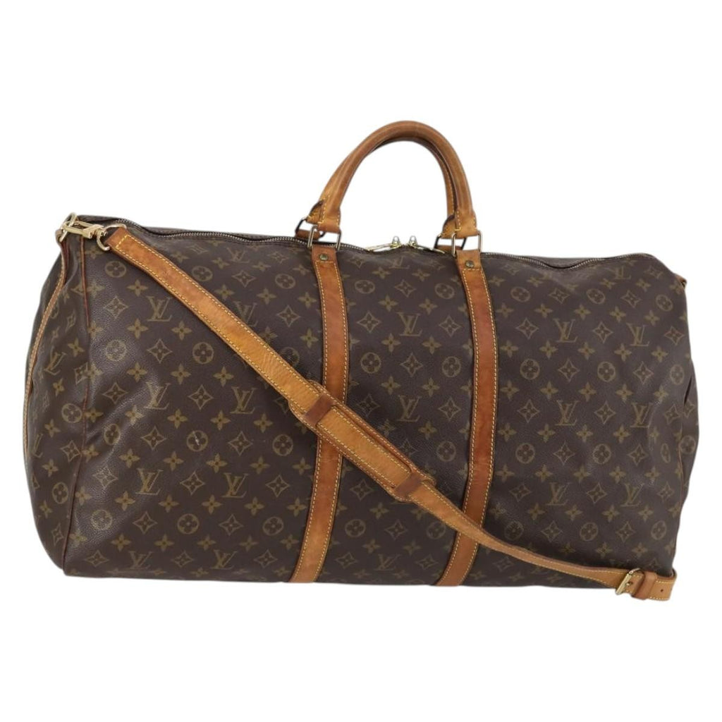 Louis Vuitton Keepall Bandouliere Bag Monogram Canvas Brown Canvas Travel Bag