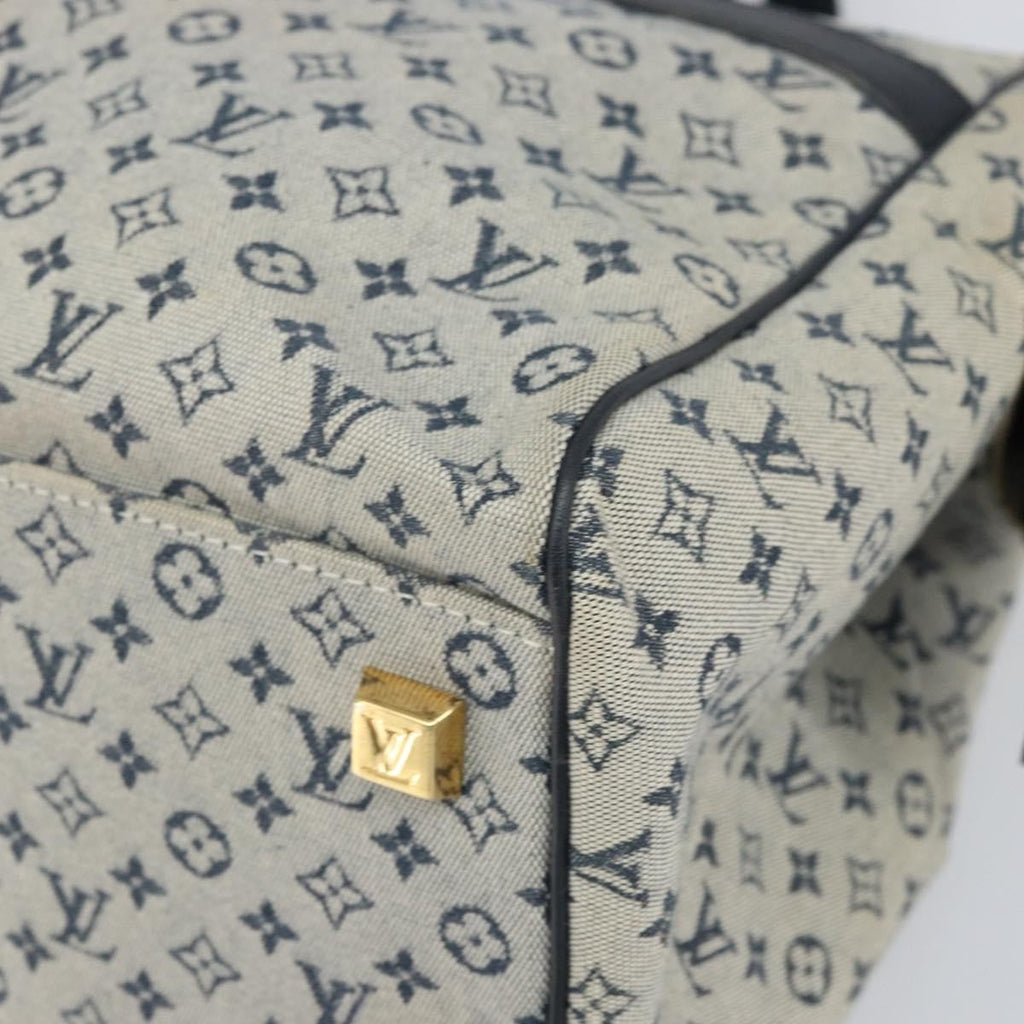 Louis Vuitton Josephine Handbag Mini Lin Blue Canvas Handbag