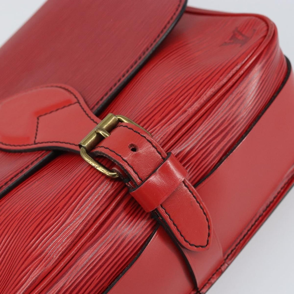 Louis Vuitton Cartouchiere Handbag Epi Leather Red Leather Shoulder Bag