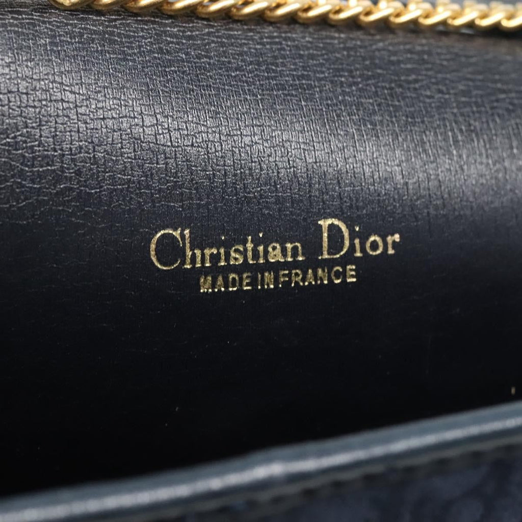 Christian Dior Vintage Trotter Shoulder Bag Canvas Navy Canvas Shoulder Bag Bag (Pre-Owned)