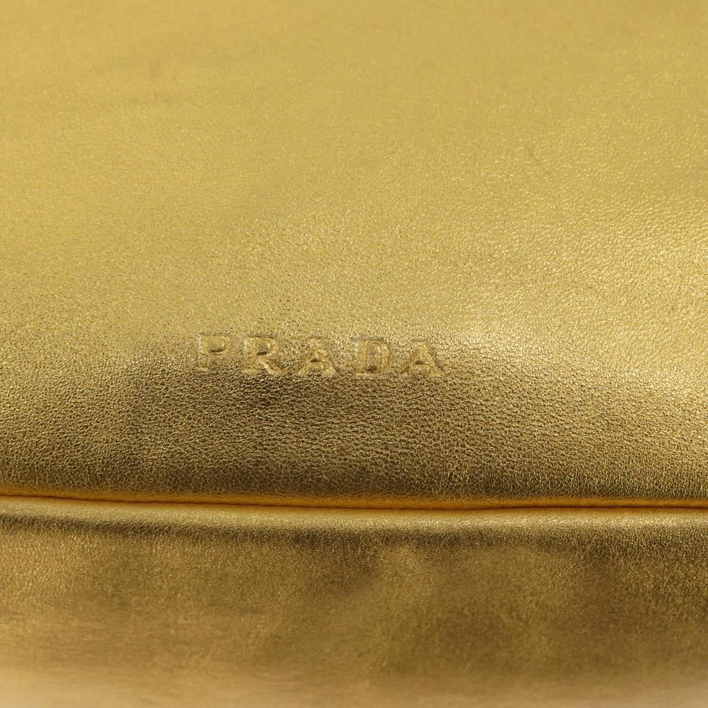 Prada Vintage Shoulder Bag Leather Gold Leather Shoulder Bag Bag