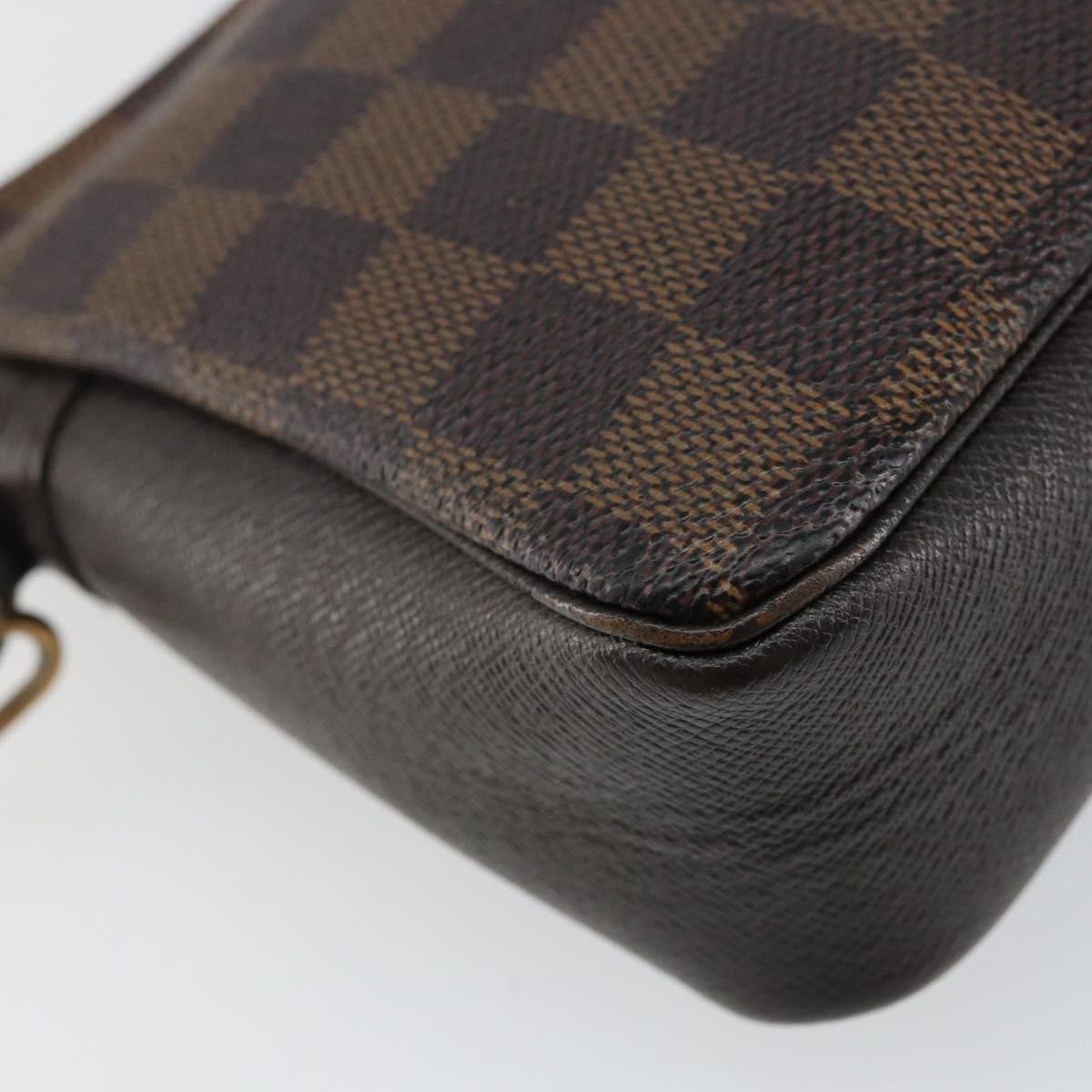 Louis Vuitton Trousse Make Up Bag Damier Canvas Brown Canvas Clutche & Pouche Bag