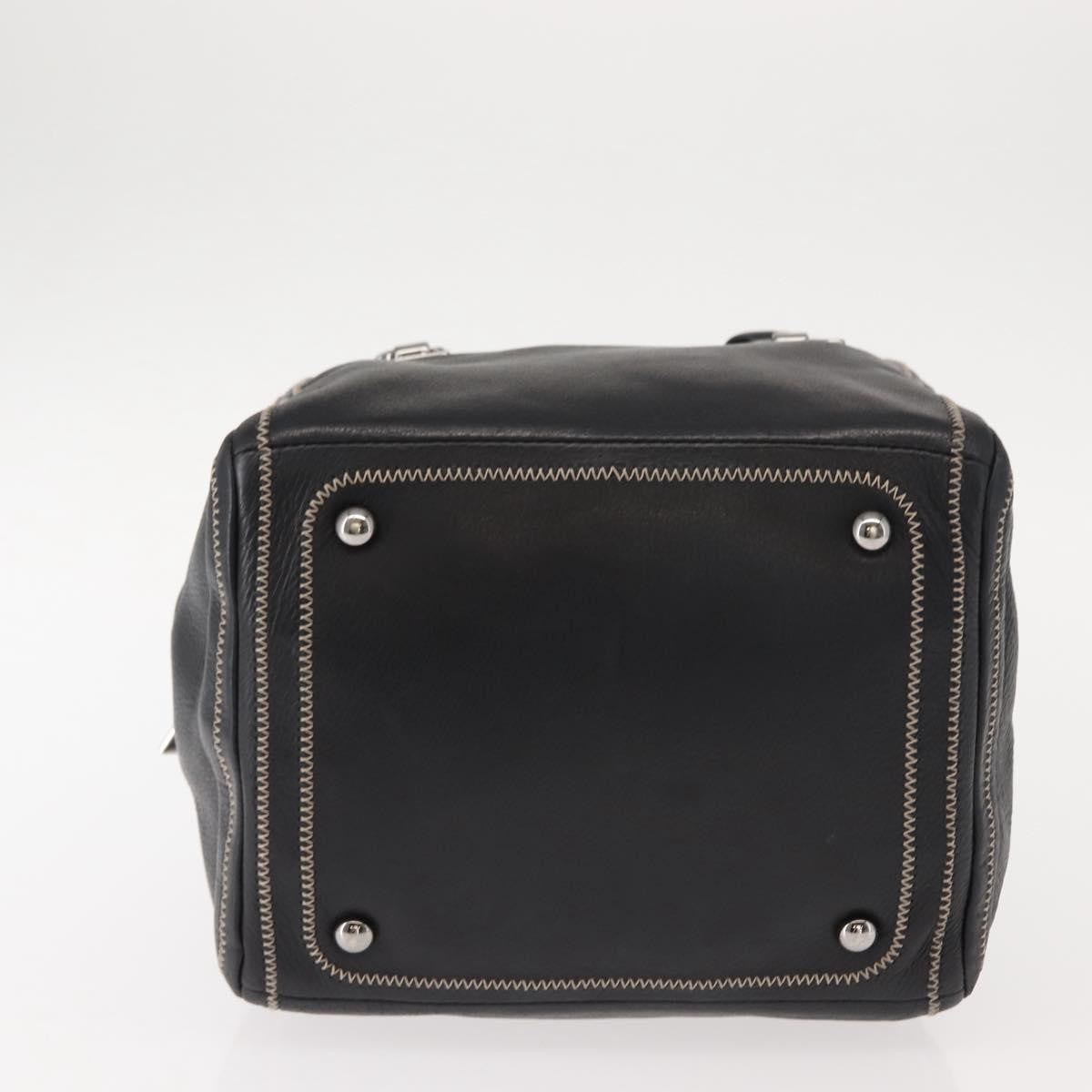 Chanel Cc Bowler Quilted Caviar Black Leather Handbag