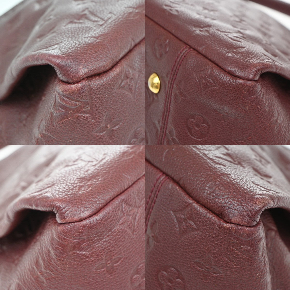 Louis Vuitton Artsy Handbag Monogram Empreinte Leather Red Leather Shoulder Bag