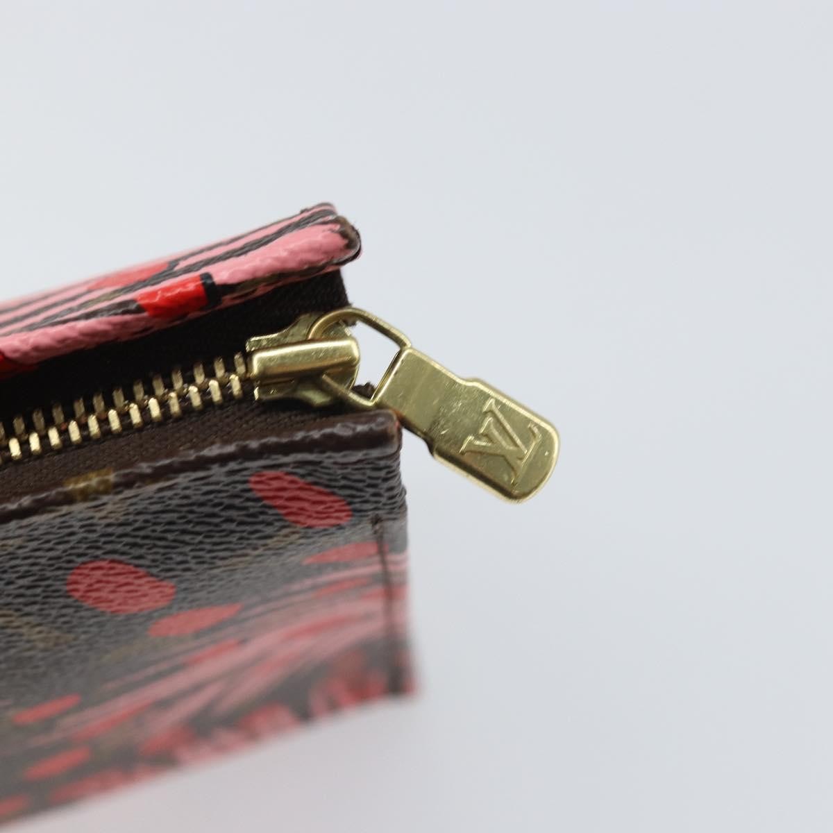 Louis Vuitton Toiletry Pouch Limited Edition Monogram Jungle Dots Red Canvas Clutche & Pouche Bag