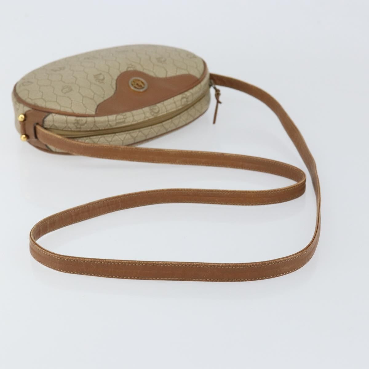 Christian Dior Vintage Honeycomb Shoulder Bag Canvas Beige Canvas Shoulder Bag Bag (Pre-Owned)