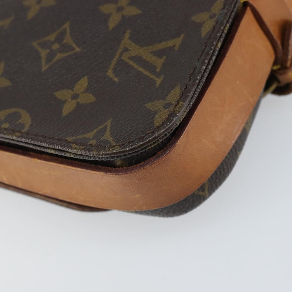 Louis Vuitton Cartouchiere Handbag Monogram Canvas Brown Canvas Shoulder Bag