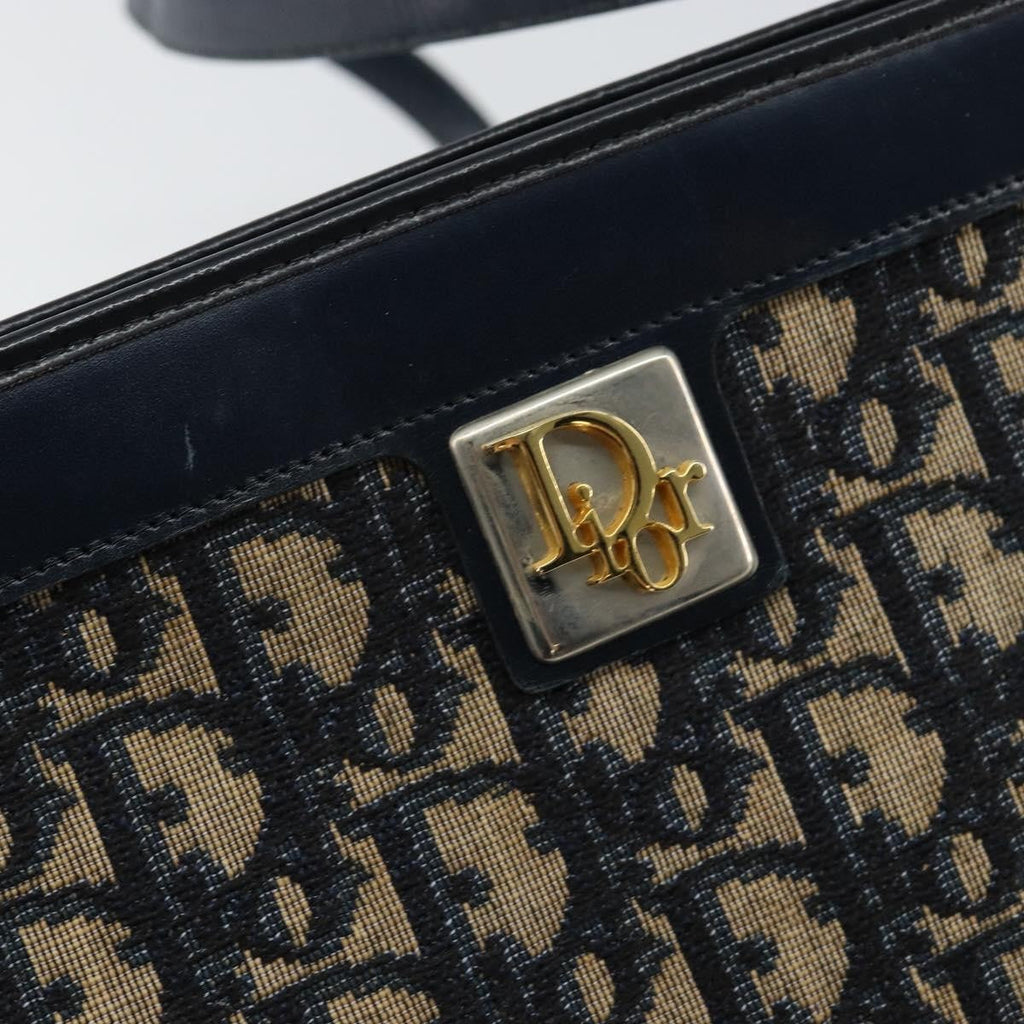 Christian Dior Vintage Trotter Shoulder Bag Canvas Navy Canvas Shoulder Bag Bag (Pre-Owned)