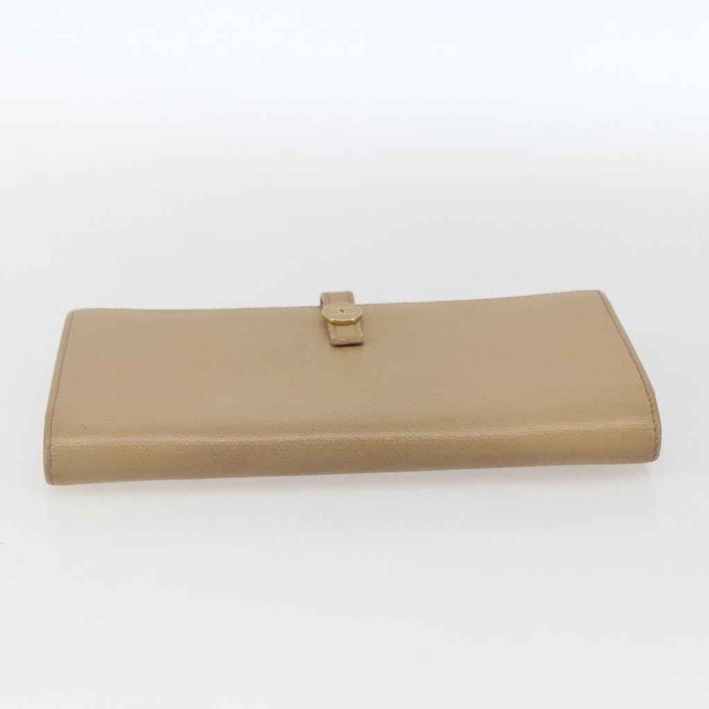 Chanel Coco Bouton Wallet Leather Beige Leather Wallets Accessory