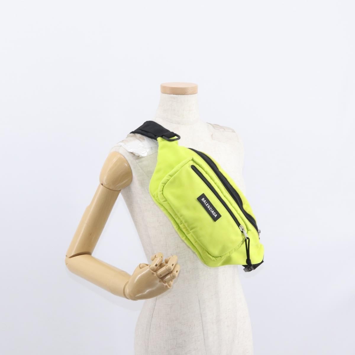 Balenciaga Explorer Belt Bag Nylon Yellow Nylon Shoulder Bag