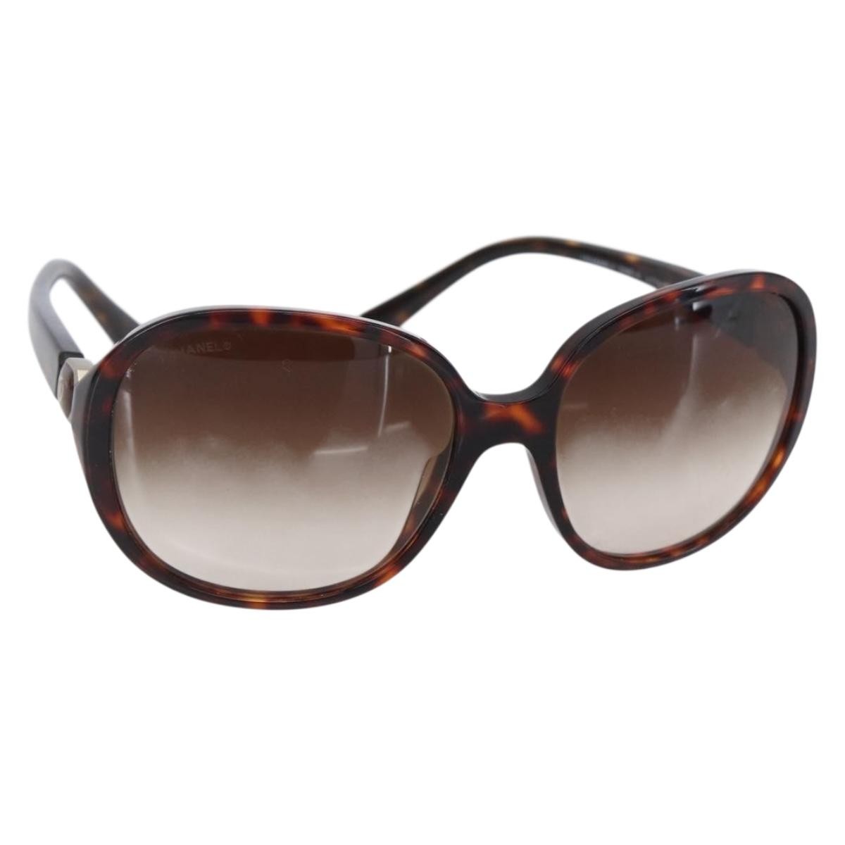 Chanel Chanel Logo Sunglasses Eye Wear Plastic Brown Plastic Sunglasse Accessory