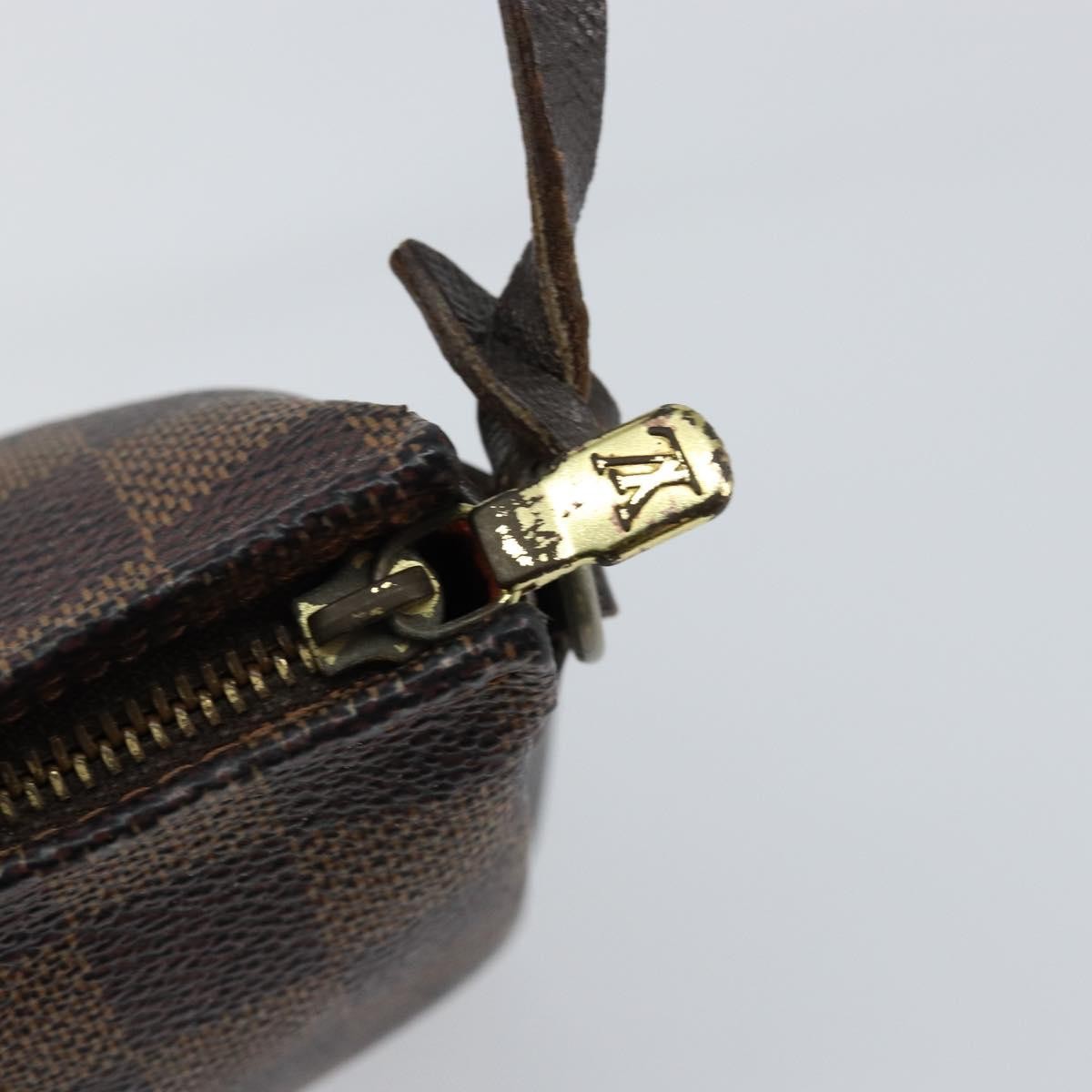 Louis Vuitton Trousse Make Up Bag Damier Canvas Brown Canvas Clutche & Pouche Bag