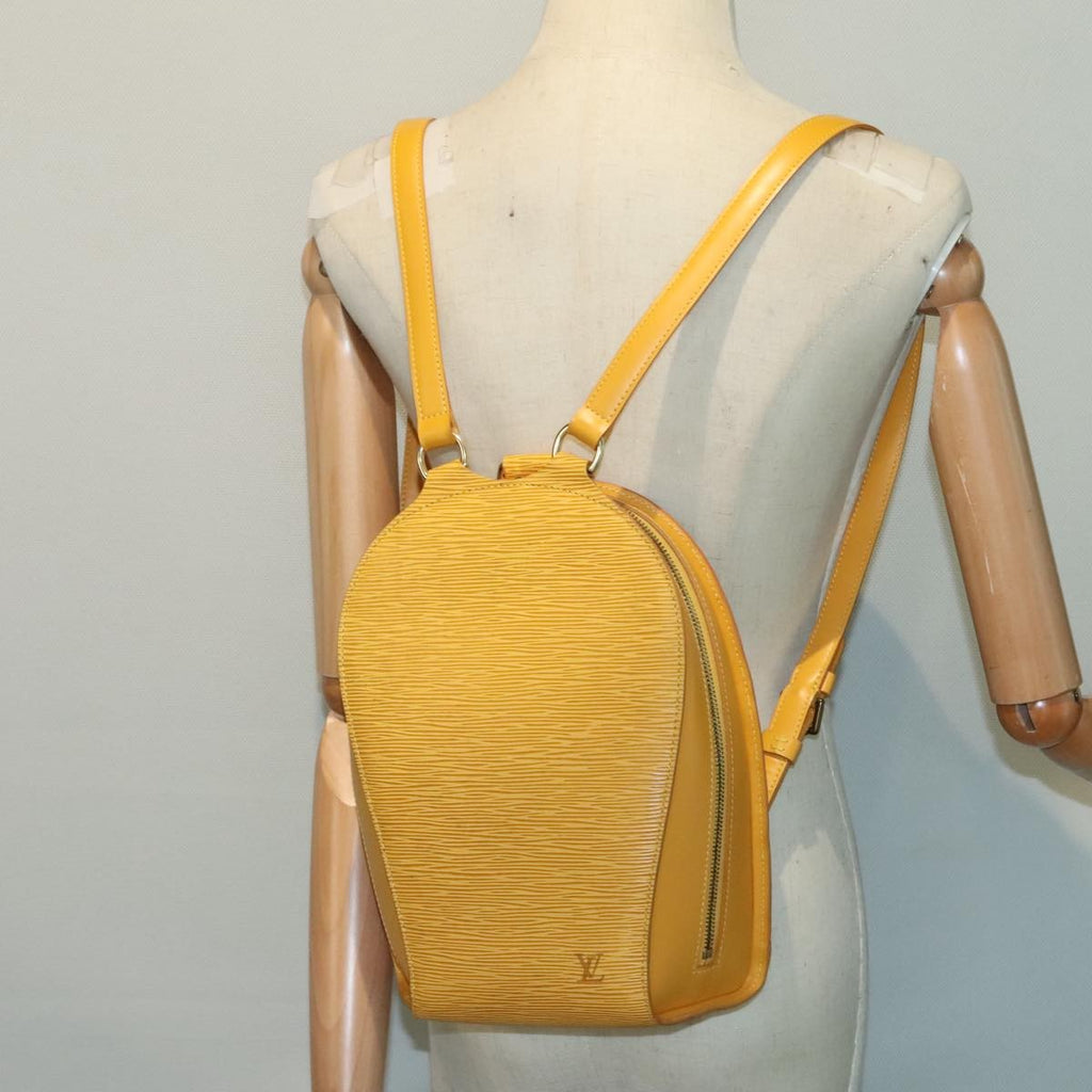 Louis Vuitton Mabillon Backpack Epi Leather Yellow Leather Backpack Bag