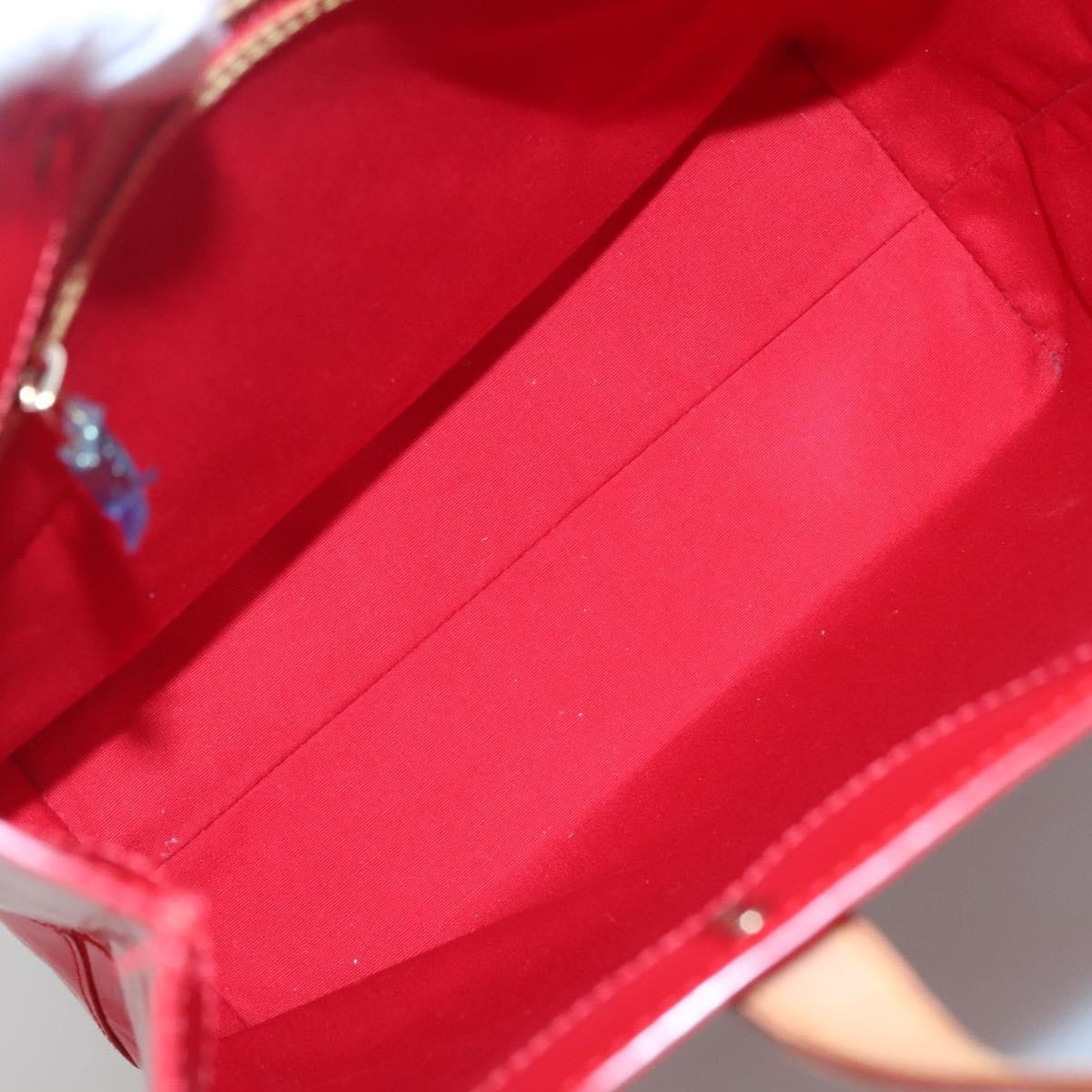 Louis Vuitton Reade Handbag Monogram Vernis Red Patent_Leather Handbag