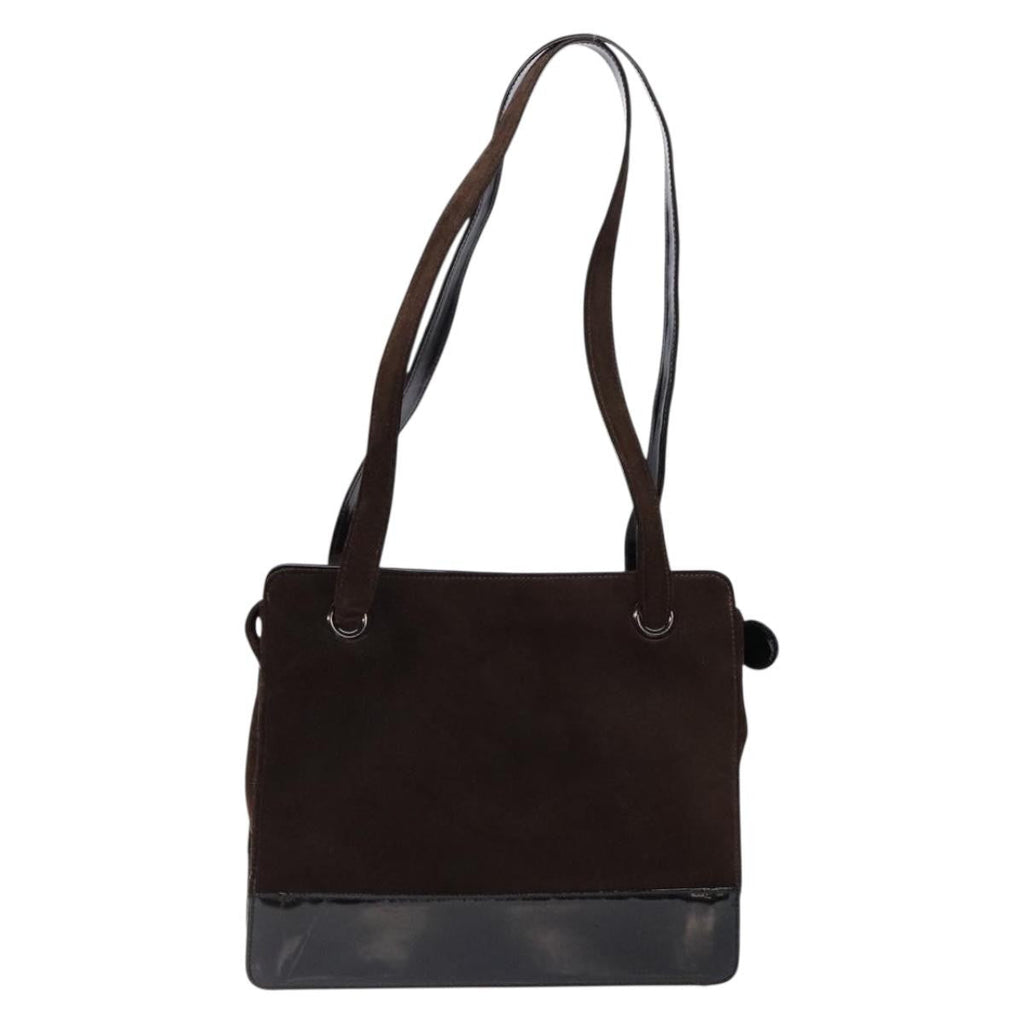 Chanel Vintage Logo Tote Suede Brown Suede Tote Bag Bag