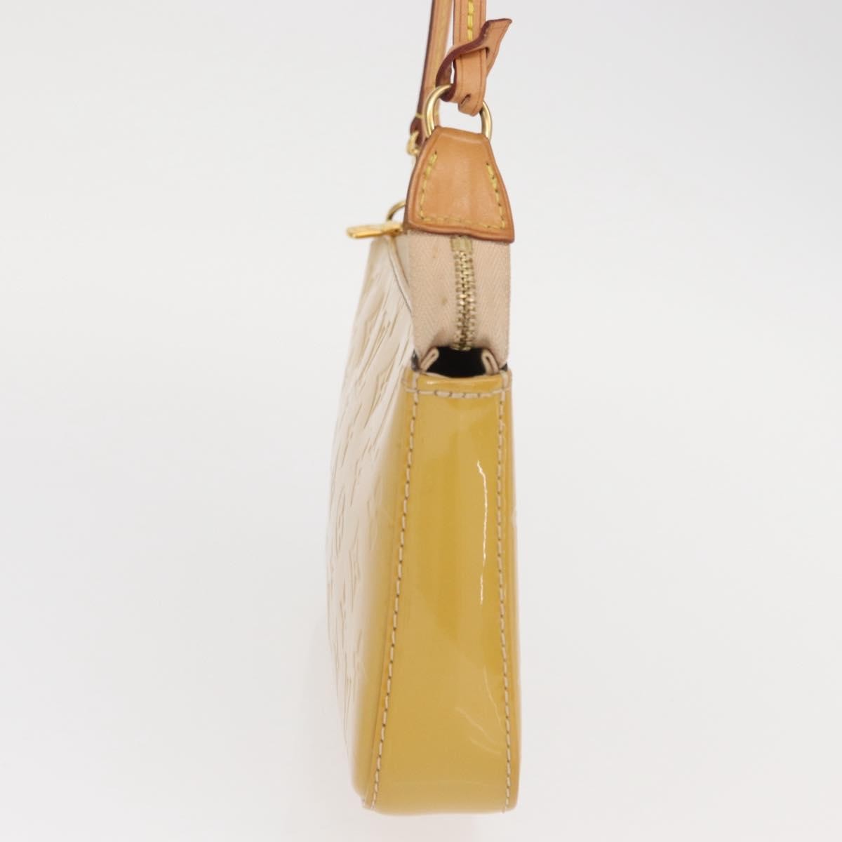 Louis Vuitton Pochette Accessoires Nm Monogram Vernis Yellow Patent_Leather Clutche & Pouche Bag