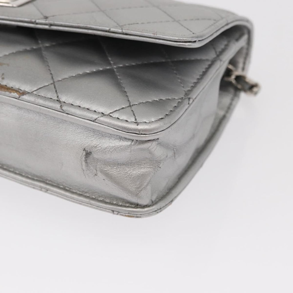 Chanel Reissue 2.55 Wallet On Chain Quilted Lambskin Silver Leather Shoulder Bag Bag