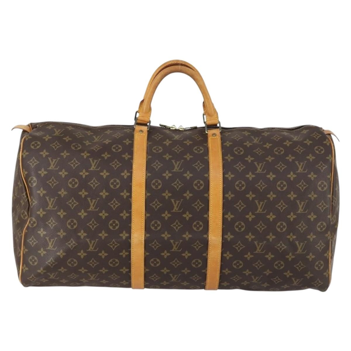 Louis Vuitton Keepall Bag Monogram Canvas Brown Canvas Travel Bag