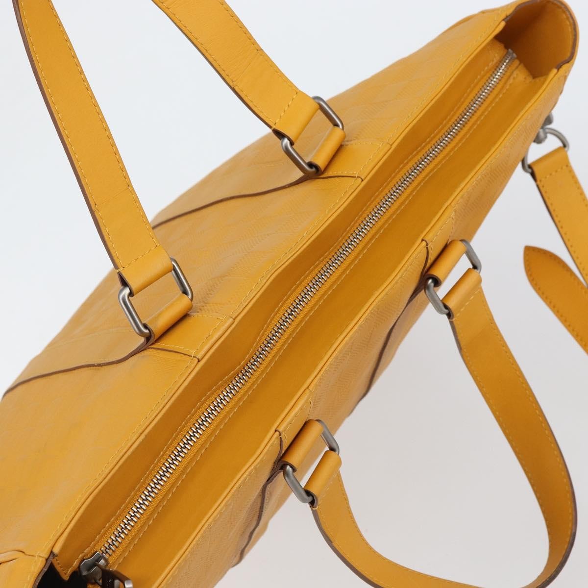 Louis Vuitton Tadao Handbag Damier Infini Leather Yellow Leather Handbag