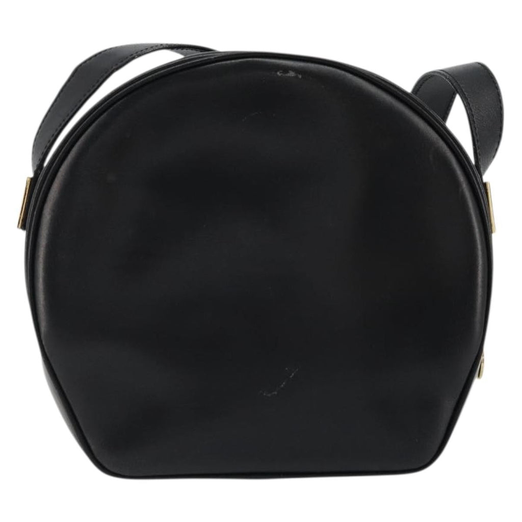 Celine Circle Logo Shoulder Bag Leather Black Leather Shoulder Bag Bag